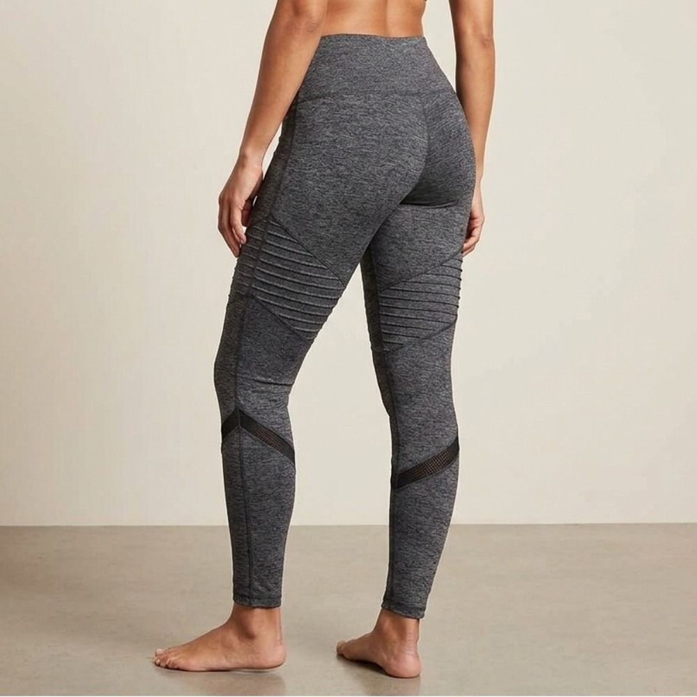 Old‎ Navy Go-Dry Active Leggings Gray Moto Pintuck Athletic Pants Yoga Medium